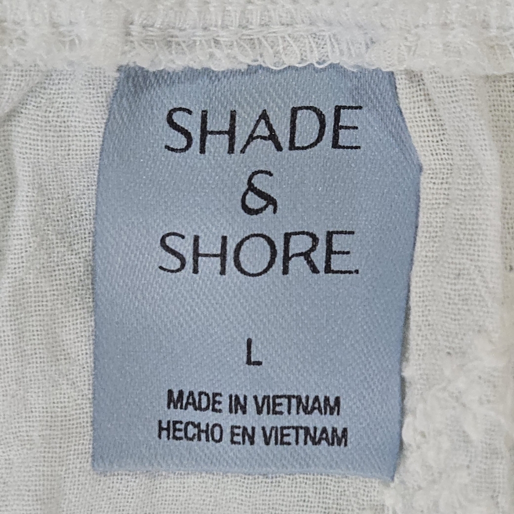 Shade & Shore White Embroidered Tiered Maxi Skirt Coastal Beachy NWT Size L - Picture 4 of 6